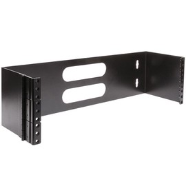 3U Hinged Wall Mount Patch Panel Bracket - 19" Patch Panel Swing Rack for Shallow Network Equipment, 6 Inch Deep, Dimensions: 5.25 (H) x 19 (W) x 5.8 (D) inches, Black, Cablewholesale