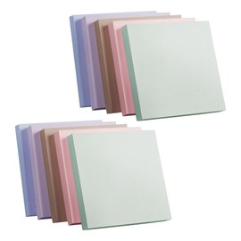 GSHLLO 10 Pads 76 x 76mm Square Self Sticky Notes Blank Sticky Note Pads Solid Color Sticky Notes Adhesive Memo Pads Portable Removable Sticky Notes for School Office Multicolor