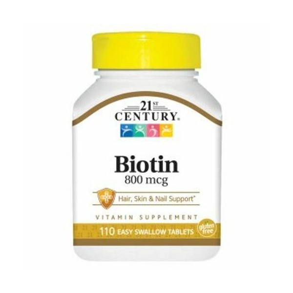 Biotin 110 Tabs 800 mcg by 21st Century