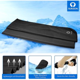 Sukeen 4pack Cooling Towel 40"x12" For Neck And Face Soft & Breathable Chilly Sports