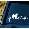 Shiba Inu Heartbeat Lifeline Dog Decal Sticker