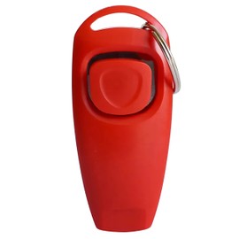 EZONEDEAL Dog Training Clicker Dog Trainer, 2 in 1 Whistle and Dog Clicker for Training Combo,Pet Behavioral Training Tools Help Guide Easy to Carry for Dogs Cats Birds Horses,Puppy (red)