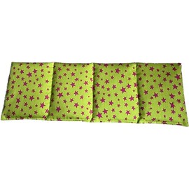 Organic Rye Grain Cushion 50 cm x 17 cm Yellow/Pink Stars