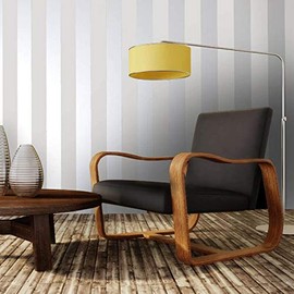 Bold Stripe Grey Silver Metallic Shimmer Wallpaper Feature Holden Decor Dillan