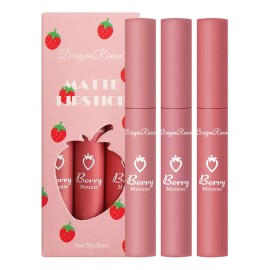 Set De 3 Cajas De Pintalabios Velvet Matte Lip Glaze 7225