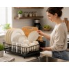 304 Stainless Steel Dish Drying Rack with 360° Rotating Drain
