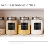 v2croft 168 Storage Labels for Containers, Minimalist Black Matte Stickers,