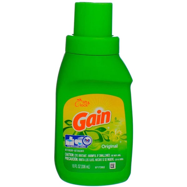 Gain Liquid Laundry Detergent, Original Scent, Travel Size 10 OZ. (4 Pack)