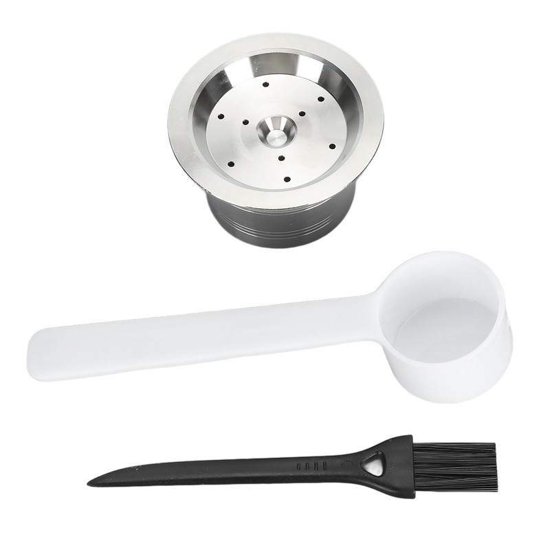 Stainless Steel Coffee Capsule Eco Friendly with Spoon Brush Reusable