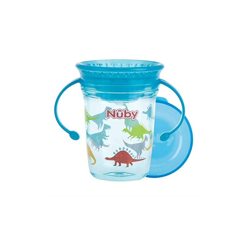 Nuby - Tritan 360° Wonder Cup mit Handgriffen - Aqua
