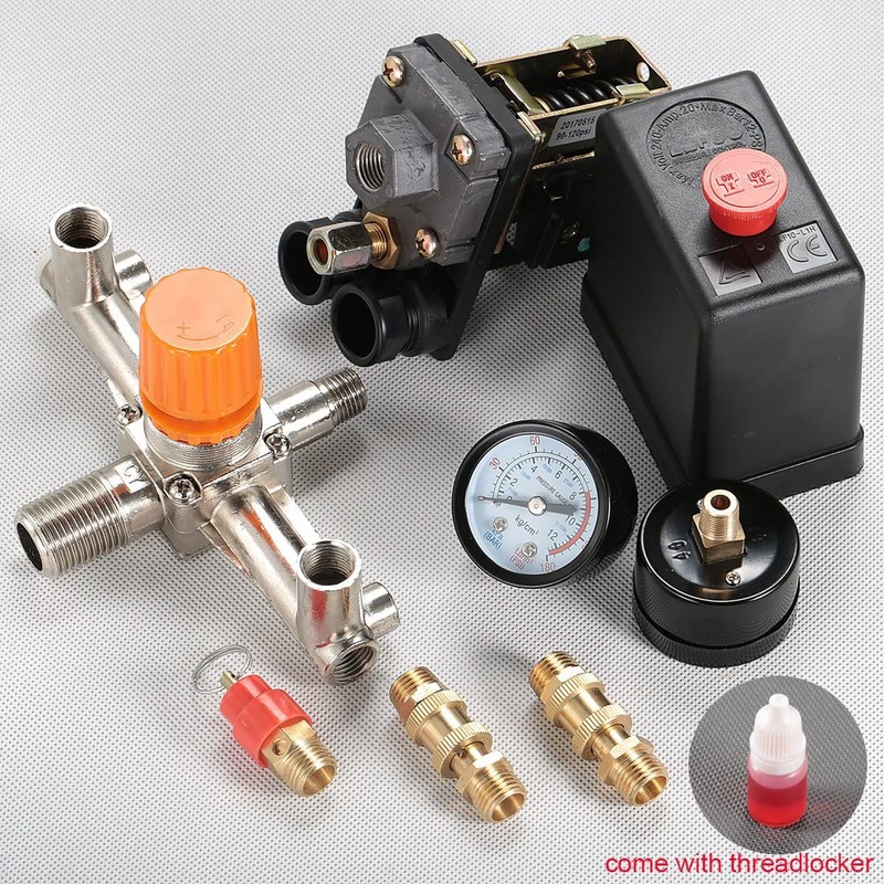 Secbolt Pressure Switch Manifold Regulator Gauges Air Compressor Pressure Switch