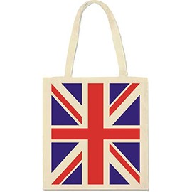 IMFAA Pack of 10 Premium Quality Long Lasting 100% Cotton Canvas Tote Reusable Shopping Bags Ideal for Printing and Embroidery (U-Jack, 50x40x60)