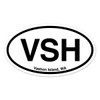 VSH Vashon Island Washington Oval Vinyl Car Bumper Window Sticker 5" x 3"