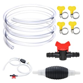 Fuel Syphon Pump, Siphon Hand Pump with 2M Hose, Fuel Transfer Pump Portable Hand Fuel Pump for Car Fuel Petrol Transfer