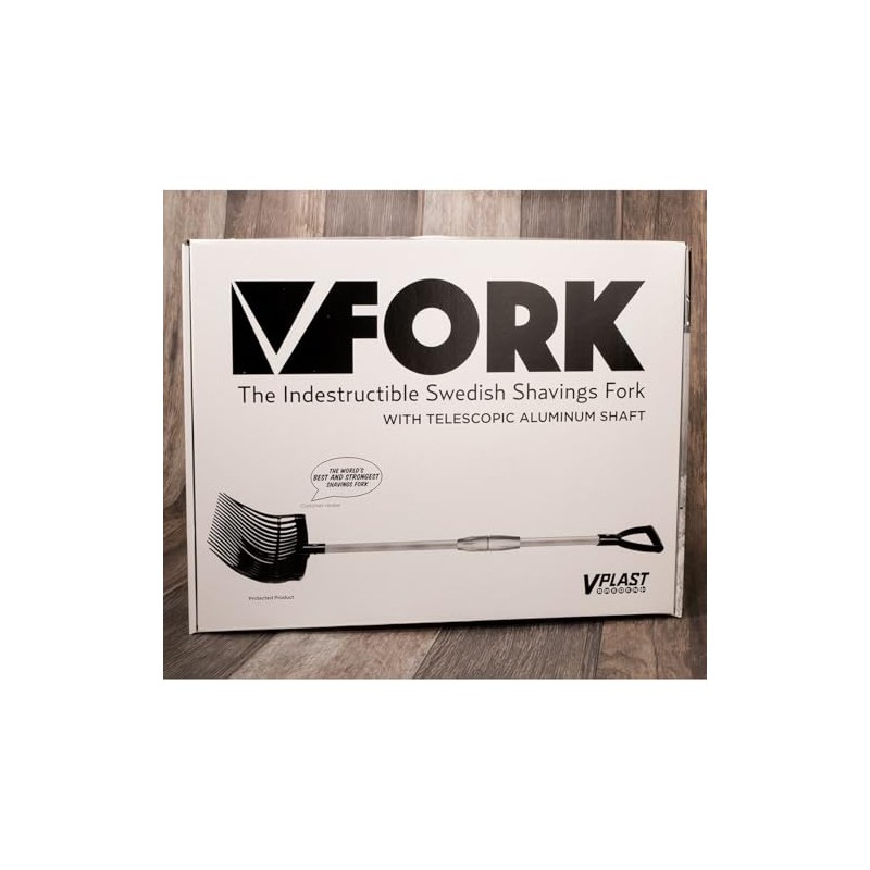 Country Pride Mini Farm Fork with Telescopic Handle, Black