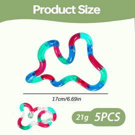 5 Stück Tangle Fidget Toys Set,Stimming Toys,Skills Panikattacken Anti Stress Spielzeug Kinder,Stressabbau Finger Fidget Toys,Autismus Hilfsmittel,Autismus Spielzeug Hilfsmittel HandAugen-Koordination