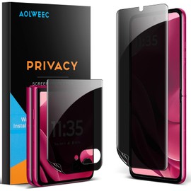AOLWEEC 2 Pack for Motorola Razr Ultra 2025 Privacy Screen Protector [Matte], Anti-Spy Inner Flexible Film and External Screen Protector, Touch Sensitive, No bubbles, No Creases, Newbie Friendly