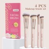 MAANGE Set de Brochas de Maquillaje 4 Piezas Brochas de