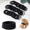 200 Pezzi Elastici Capelli Donna, 2 mm Elastici Capelli Neri