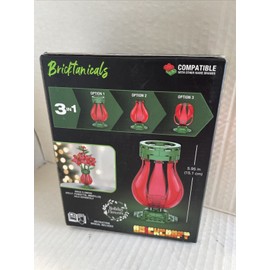 Brickcraft Bricktanicals Holiday Flowers Vase Brick Building Set 70pcs