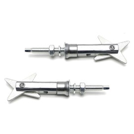 iJDMTOY 2pk-Set M6-100mm X-Style Scissors Type Heavy Duty Hollow Wall/Metal Hole Toggle Anchor Bolts w/Washers & Nuts