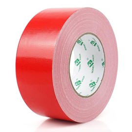 BOMEI PACK Cinta Ducto Rojo 1,88 Pulgadas x 50 Yardas, 9.0 Mil de Grosor, Cinta Aislante Multiusos de Fácil Rasgado, Fuerte, Flexible, sin Residuos, Cinta de tela Impermeable para Reparaciones