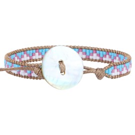 KELITCH Retro Miyuki Pearl Bracelet Bangle Cuff Bracelet Women Bohemian Handmade Bracelet Jewellery 31A, miyuki