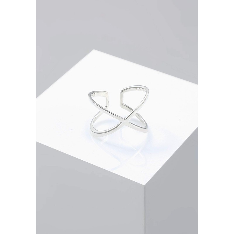 Elli Ring Ladies Cross Basic Blogger Statement in 925 Sterling