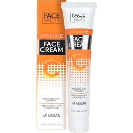 Face Facts Crema facial con vitamina C Vitamina C rica en antioxidantes + glicerina Hidrata y aclara la piel Vegano 50 ml
