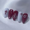 [Handmade Nail Tips] Red Snake Nail Tips - Full Square