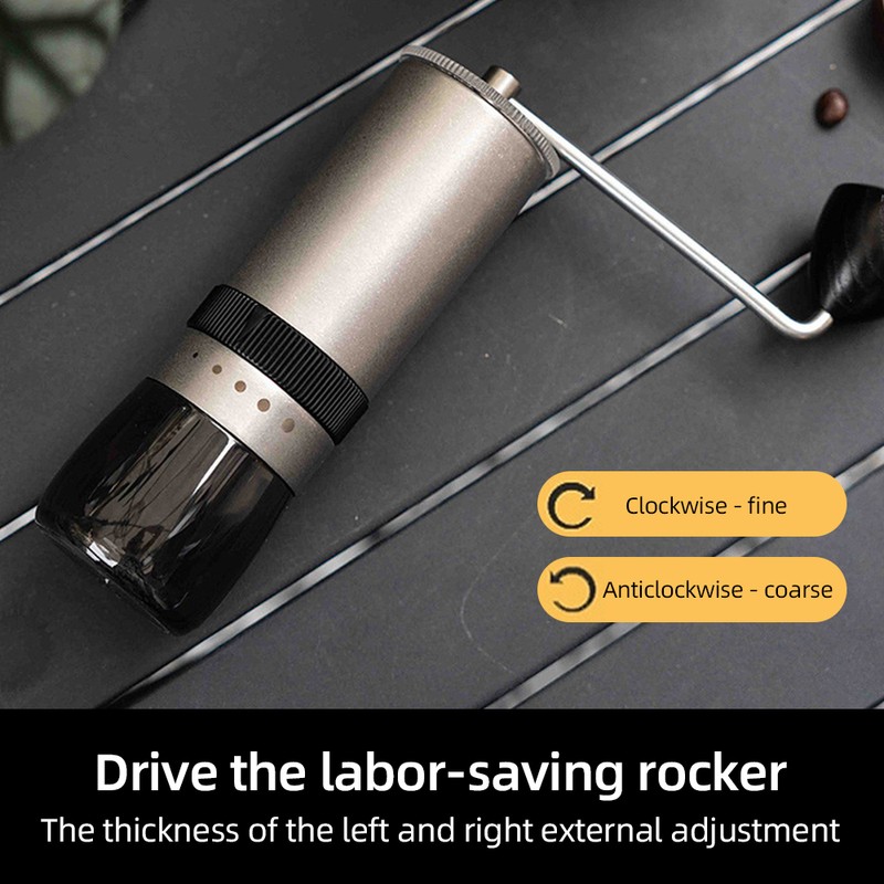 Manual Coffee Bean Grinder CNC Stainless Steel Hand Coffee Mill