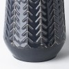HomeRoots 7" Navy Organically Embossed Chevron Metal Vase