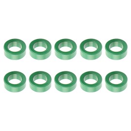 YOKIVE Pack of 10 Toroid Ferrite Core Current Transformer Ferrite Toroid Cores Restriction Interference Good for Inductor Coils (Green 22 x 14 x 8 mm)