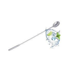 Long bar spoon, cocktail spoon, ice cream spoon, cocktail stirring spoon, 28.5 cm