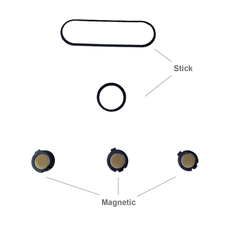 Hypersonic Black Cable Holder Universal Charging Wire Magnetic Clip Organizer