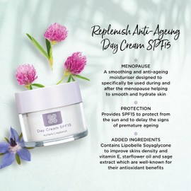 Healthspan Anti-Ageing Day Cream SPF15 (50ml) | Combat the effects of lower oestrogen levels | Phytoestrogens | Hydrate & Improve Skin Elasticity | Reduce Lines & Wrinkles | Brighter Complexion