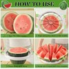 Extra Large Watermelon Slicer Cutter Comfort Silicone Handle Stainless Steel
