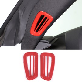 TOYCIDFG A Pillar Air Outlet Vent Cover Trim Compatible with C8 Corvette 2020-2024 Condition Outlet AC Vent Panel Interior Decoration Accessories (Sport red)