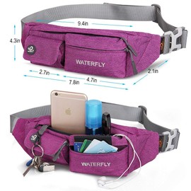 WATERFLY Waist Bag Running Belt Sports Fanny Pack Jogging Walking Riding Travel Waist Pack Money Belt Pouch for Men Women(Small)