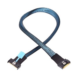 CableccMini Cool Edge IO MCIO PCI-E Slimline 8i 74Pin PCI-E 5.0 Male to 74Pin SFF-8654 SAS 4.0 Male Extender Cable 50cm
