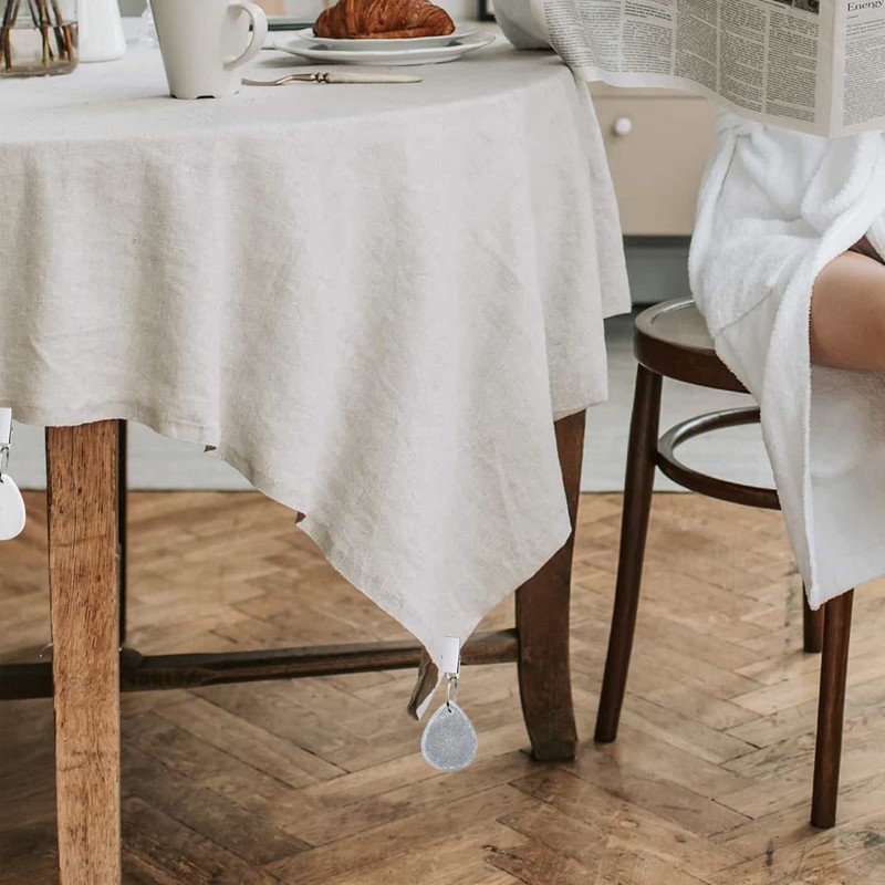 8Pcs Tablecloth Weights, Marble Teardrop Heavy Duty Tablecloth Pendants with