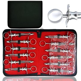 VISION TEK MED Kit of 10 Piece Premium Dental Anesthetic Syringe Self-Aspirating 1.8CC One Ring with Finger Rests Surgical Dental Instruments