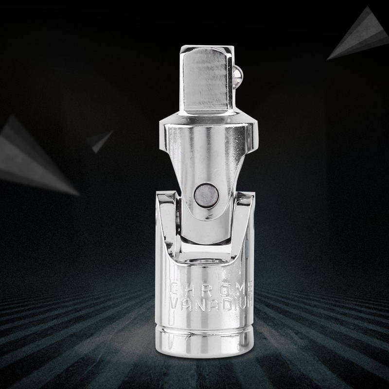 Jeanoko Socket Adapter Chromium-Vanadium Steel Universal Joint Swivel Flexible Socket