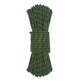 NewDoar Static Climbing Rope 6mm Accessory Cord Rope,for Arborist Tree, Mountaineering, Sailboat Rope,Dock Lines,Hauling Dragginge-ArmyGreen/6M