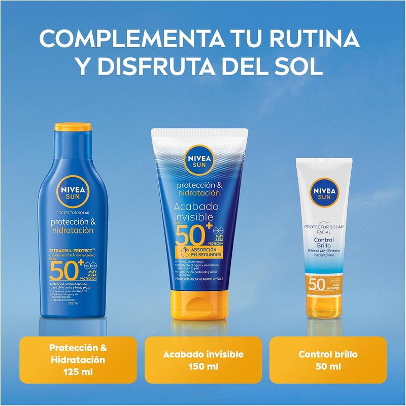 Protector Solar Corporal NIVEA SUN Protección E Hidratación Fps50+ 125Ml
