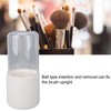 Makeup Brush Holder White with Pearl Filling Rotating 180 Degree