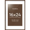 Homeforia 16 x 24 Picture Frame Brown, High End Dark