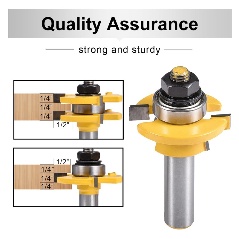 HOHXEN Rail and Stile Router Bits with Matched 2 Bit