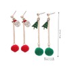 COLLBATH Elegant Christmas Tree Earrings Tassel Earring for Women Party
