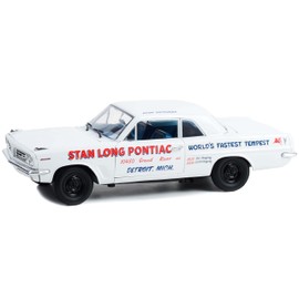 1963 Pontiac Tempest White w/Blue Interior Stan Long Pontiac, Detroit, Michigan World's Fastest Tempest 1/18 Diecast Model Car by Highway 61 HWY-18041